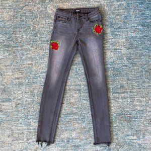 Rose embroidered distressed Hudson jeans